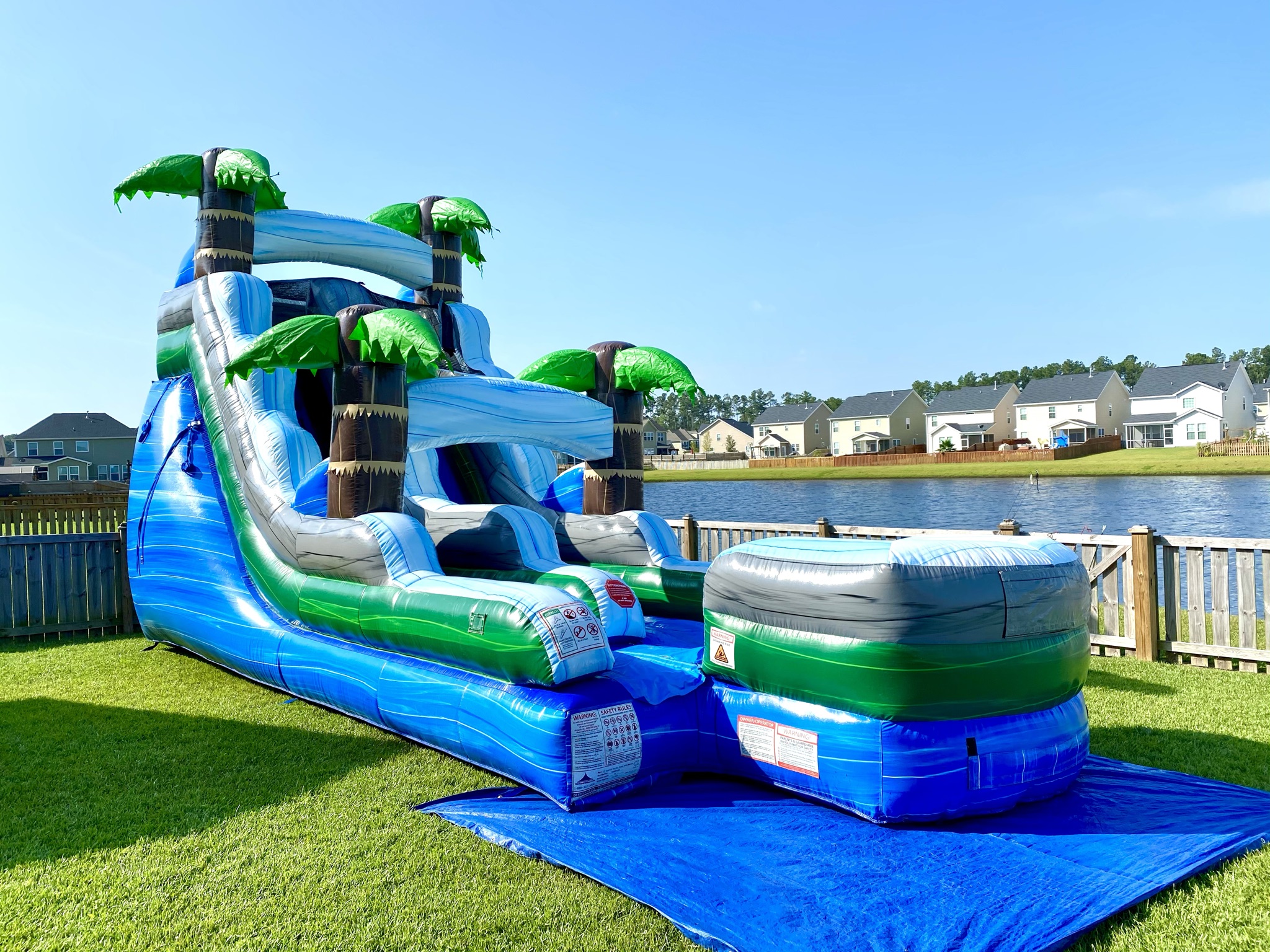 15" Tropical Water slide