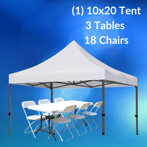 10x20 Tent  Rental Package (white chairs)