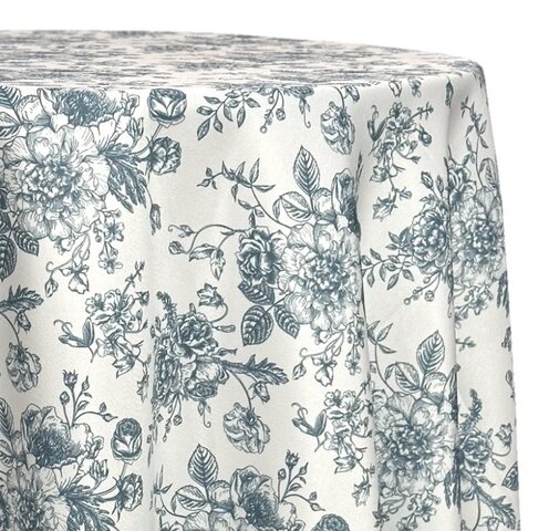 French Toile Navy 120” Round