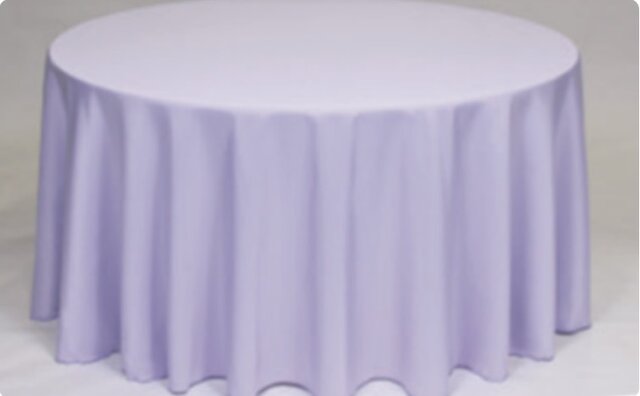 108” Round Lilac Tablecloth