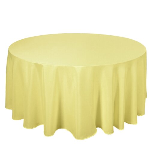 120' Round Yellow Table Cloths