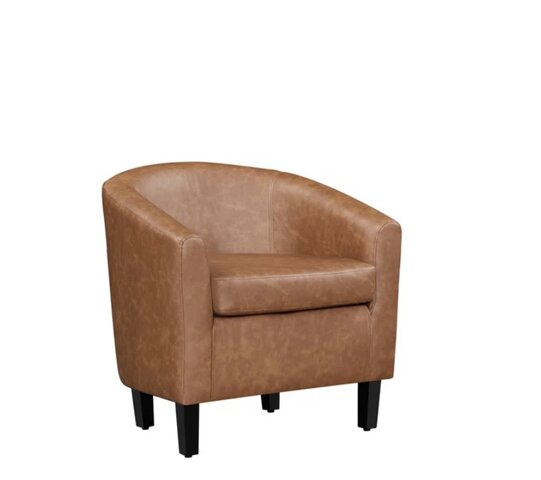 Cognac Barrel Chair