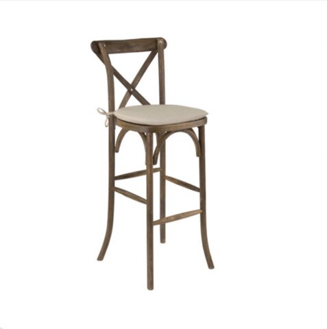 Cross Back Bar Stool