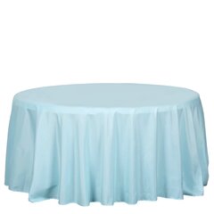 120' Round Light Blue Table Cloths