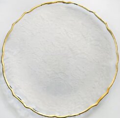 Gold Ribbon Glass Charger
