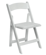 White Resin Padded Chair Rental 