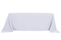 White 6ft - 8ft Table Cloth
