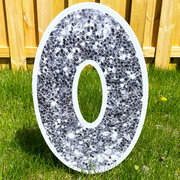Silver Sparkle Numbers