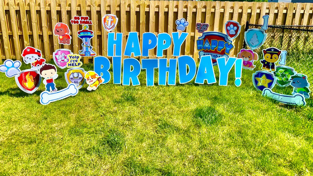 Light Blue Happy Birthday + Safety Puppies Super Set