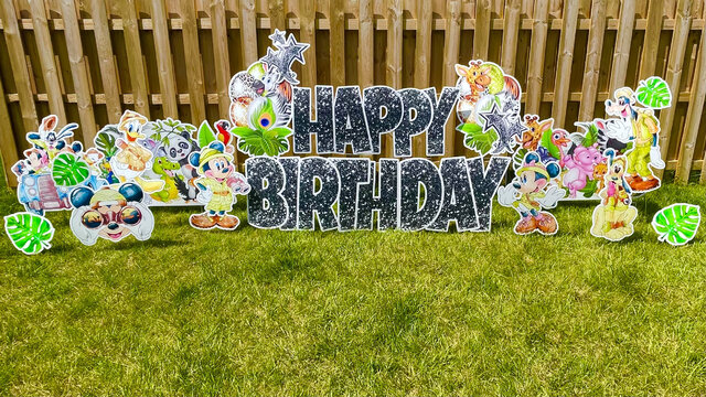 Black Sparkle Happy Birthday + Safari Mouse Superset