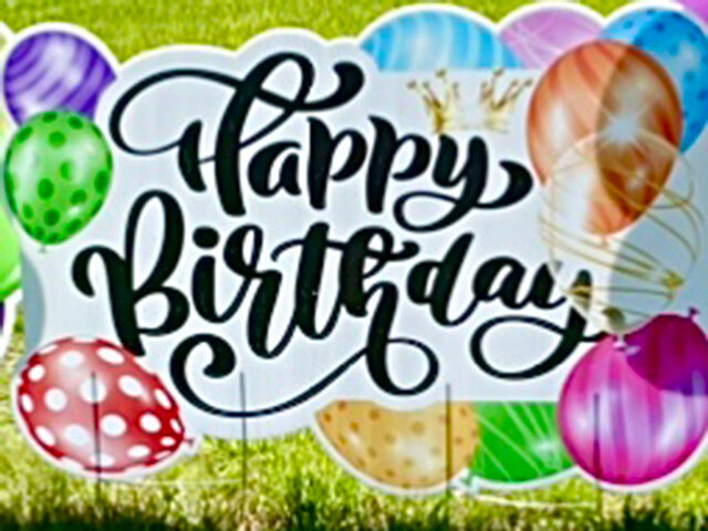 Multi Color Happy Birthday Large Sign