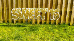 Gold Sparkle Sweet 16 Letters and Numbers