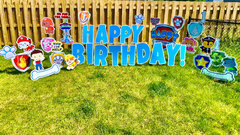 Light Blue Happy Birthday + Safety Puppies Super Set