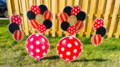 Red and Gold Sparkle Balloons Set
