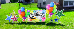 Congrats Large Sign Set, Multi color Balloons Set, Stars Package