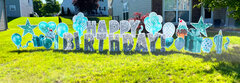 Silver Sparkle Happy Birthday + Teal Super Set + Teal Balloons Small Set