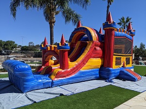 Pumpkin HalloweeThe Fortress Bounce House with Double Lane Slide