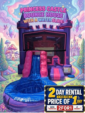 The Princess Castle Bounce House with Water Slide (WET)