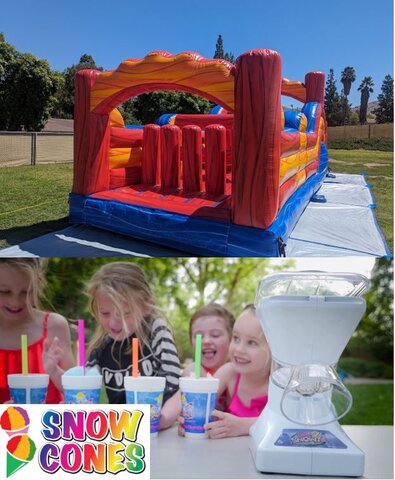 *SUPER SALE* The 32FT Fun Run Obstacle Course with Free Snow Cone Machine Rental (Supplies Included)