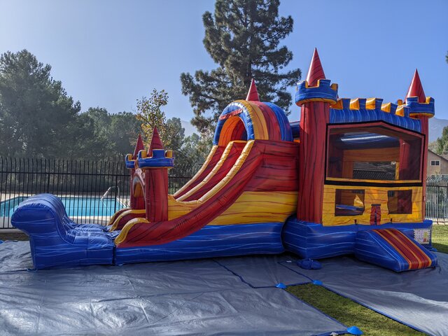 The Fortress Bounce House with Double Lane Slide (DRY)