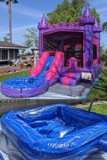 *PARTY POOL SPECIAL* The Princess Castle Combo Water Slide with the MONSTER Inflatable Pool