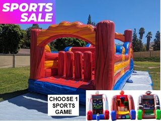 *SPORTS SALE* 32FT Fun Run Obstacle Course + Choose 1 Sports Challenge Game