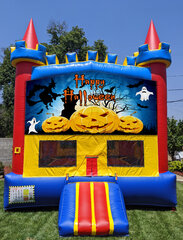 Pumpkin Halloween Castle Bounce House