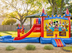Mickey & Friends Bounce House with Double Lane Slide (DRY)