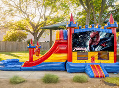 Spiderman Bounce House with Double Lane Slide (DRY)