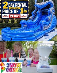 SUPER SUMMER SALE - Wave Runner Water Slide with Free Snow Cone Machine Rental (Supplies Included)