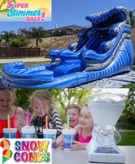 *SUPER SUMMER SALE* The Wave Runner Water Slide with Free Snow Cone Machine Rental (Supplies Included)