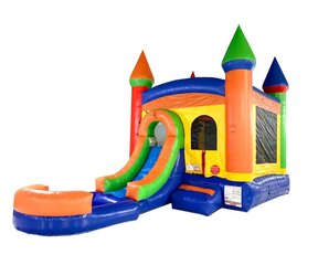 Rainbow Bounce House with slide