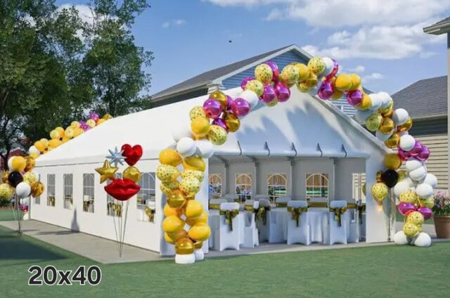 20 x 40 White Party Tent
