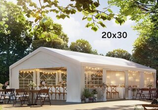 20' x 60' White Party Tent