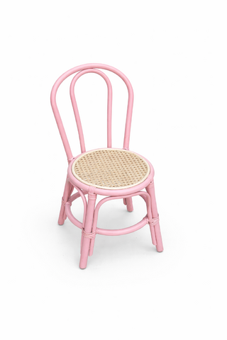Kids Rattan Chair Pastel Pink