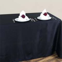 8ft black tablecloth 90x132