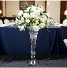 Ribbed Trumphet Glass Vase