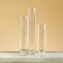 Tall cylinder vases-Trio