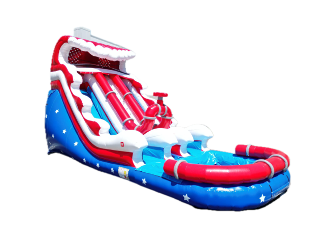 NEW! 18' Star Spangled Splash Dual Lane Slide DRY