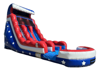 NEW! 22' Dual Lane Stars and Stripes Slide DRY