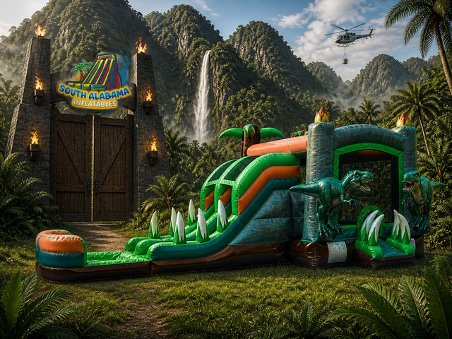 Dinosaur Bounce House Slide Combo