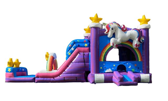 Unicorn Bounce House Slide Combo