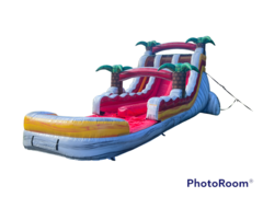 16' duel lane Fire island Waterslide w/extended slide lanes