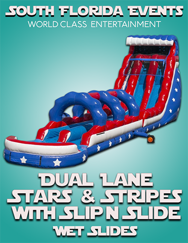Dual Lane Stars & Stripes Slip N Slide