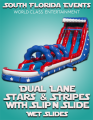 Dual Lane Stars & Stripes Slip N Slide