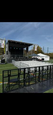 Professional event staging setup