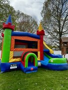 Rainbow Water Slide Castle Combo