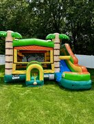 Tropical Water Slide Bounce House Combo