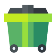 Trash bin icon by Sparks Enterprises LLC