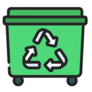 Trash bin icon by Sparks Enterprises LLC